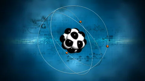 Atom model. Loop science formula background Stock-Footage 810697