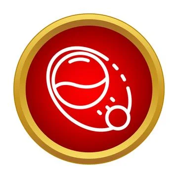 Atom model orbiting electron science flat icon Illustrazione stock
