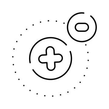 Atom model showing electrons orbiting nucleus Illustrazione stock