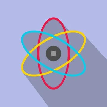 Atom modern flat icon Stock-Illustration