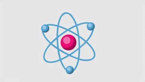 Atom molecular chemistry or physic icon concept loop animation video with a.. Stock Footage 266117794