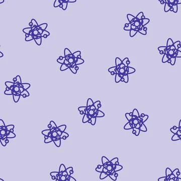 Atom molecular structure line vector seamless pattern イラスト素材