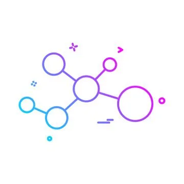Atom molecule icon vector design Stock Illustration