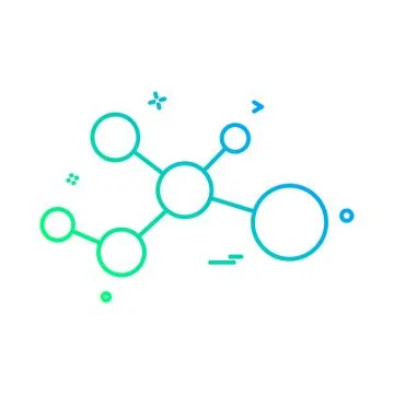 Atom molecule icon vector design Stock Illustration