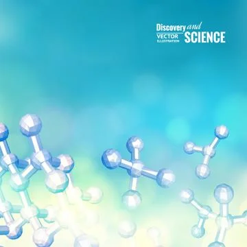 Atom molecule. Stock Illustration