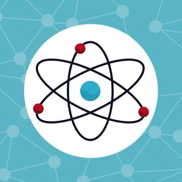 Atom molecule structure chemical Illustrazione stock