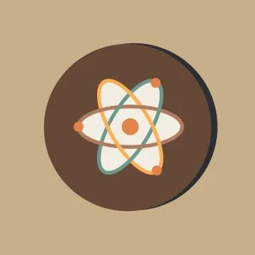 The atom, molecule. symbol icon of physics or chemistry . the study of scienc Stock-Illustration