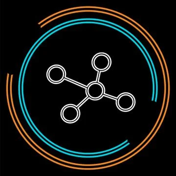 Atom molecules, science and chemistry, chemical Stock Illustration