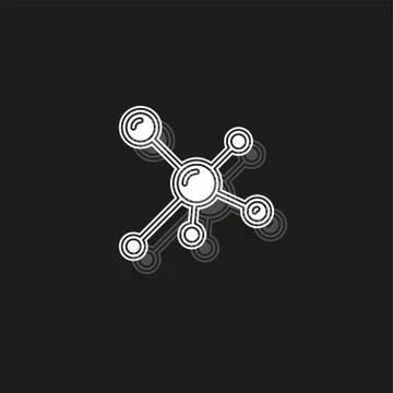 Atom molecules, science and chemistry, chemical symbol Stock Illustration