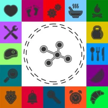 Atom molecules, science and chemistry, chemical symbol. Stock Illustration