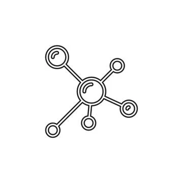 Atom molecules vector icon Stock-Illustration