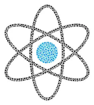 Atom Mosaic of Small Circles Stock Illustration