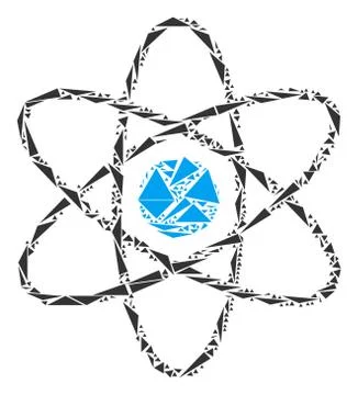 Atom Mosaic of Triangles Illustrazione stock
