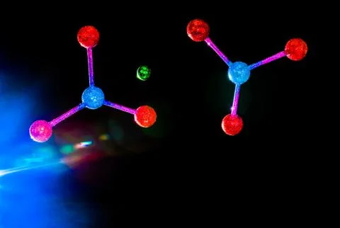 Atom or molecule structure of Barium Nitrate Stock Photos