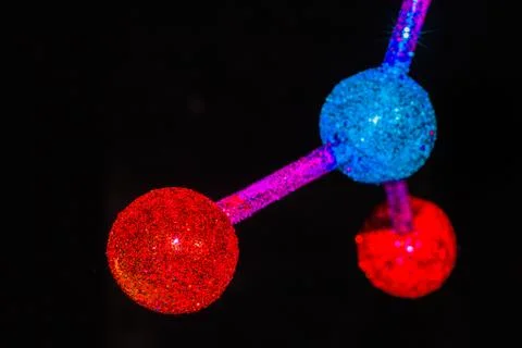 Atom or molecule structure of Barium Nitrate Stock Photos