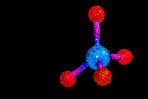 Atom or molecule structure of Methane Stock Photos