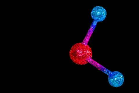 Atom or molecule structure of water 스톡 사진