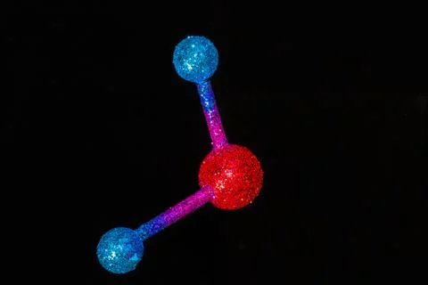 Atom or molecule structure of water 스톡 사진