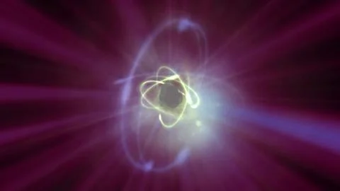 Atom orbit abstract Stock Illustration