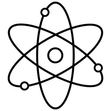 Atom Outline 1 Stock-Illustration