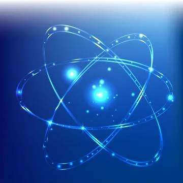 Atom outlined Stock Illustration