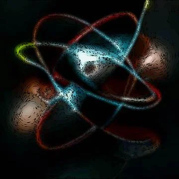Atom Painting Concept #13 Stock Illustration