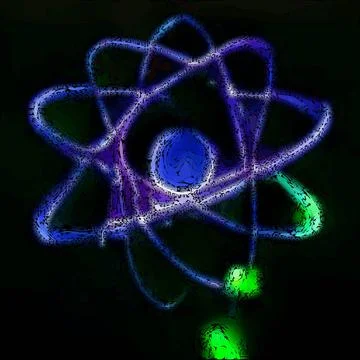 Atom Painting Concept #14 Stock Illustration