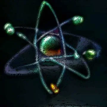 Atom Painting Concept #29 Stock Illustration