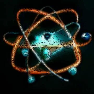 Atom Painting Concept #3 Stock Illustration