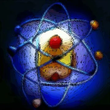 Atom Painting Concept #6 Stock Illustration