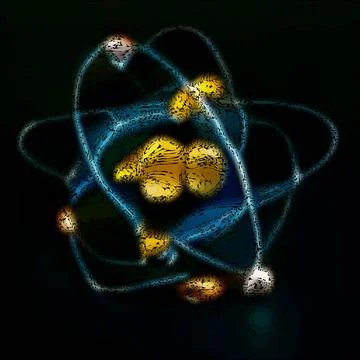 Atom Painting Concept #9 Stock Illustration