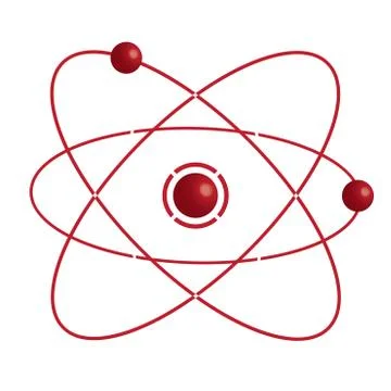 Atom part on white bakground. Stock Illustration