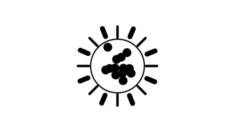 Atom Particle Burst Icon Stock Footage 340305809