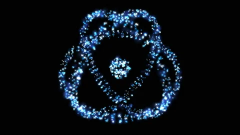 Atom from particles Stock Footage 96327009