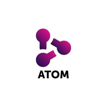 The atom path world of science logo graphic design icon Stock Illustration