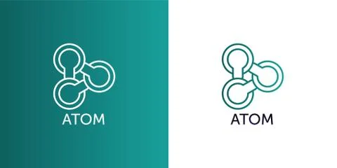 The atom path world of science logo graphic design icon Stock Illustration