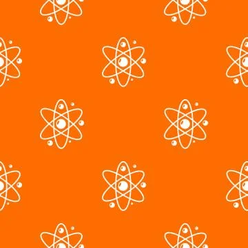 Atom pattern orange Illustrazione stock