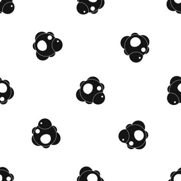 Atom pattern seamless black Stock Illustration