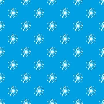 Atom pattern seamless blue イラスト素材