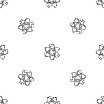 Atom pattern seamless vector Illustrazione stock