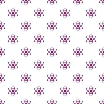 Atom pattern seamless vector Stock Illustration
