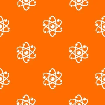 Atom pattern vector orange Illustrazione stock