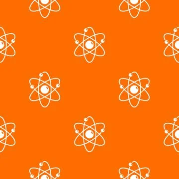 Atom pattern vector orange イラスト素材