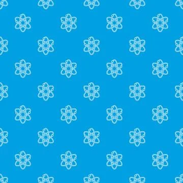 Atom pattern vector seamless blue イラスト素材