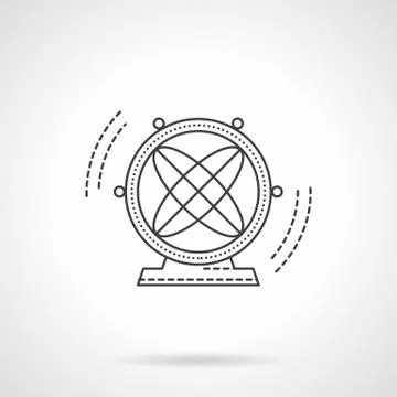 Atom pendulum flat line vector icon 스톡 일러스트