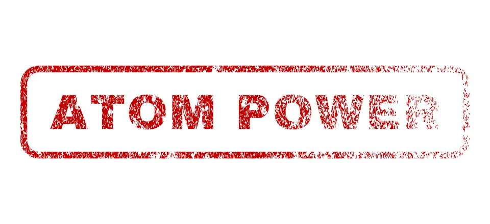 Atom Power Rubber Stamp Stock Illustration