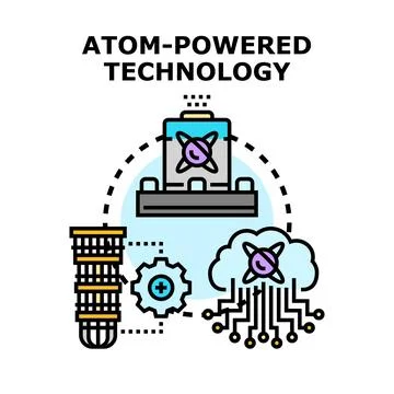 Atom powered technology concept vector illustration Stockillustratie