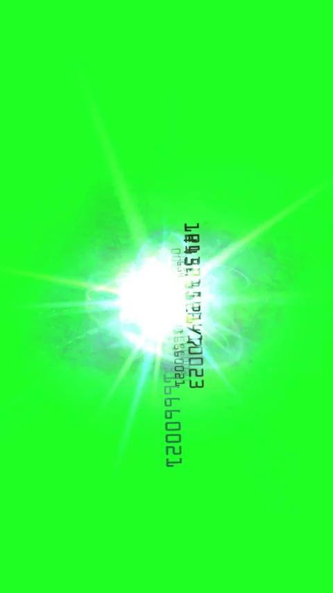 Atom rays on green screen vertical video Stock Footage 312833222