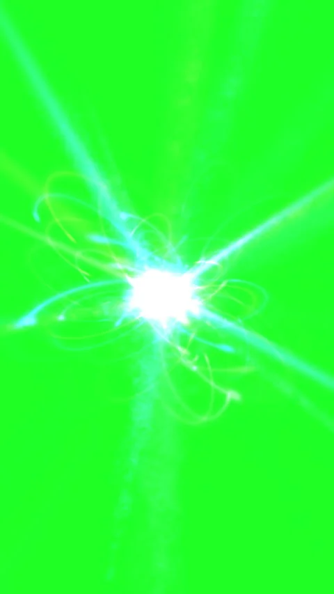 Atom rays on green screen vertical video Stock Footage 312833232