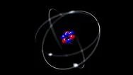 Atom Rotating Single Nucleus Proton Neutron Electron Loop 4K Stock Footage
